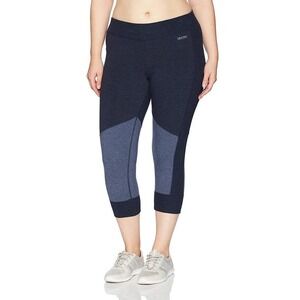 Calvin Klein Womens Performance Plus Size Colorblocked Capri Leggings 2X